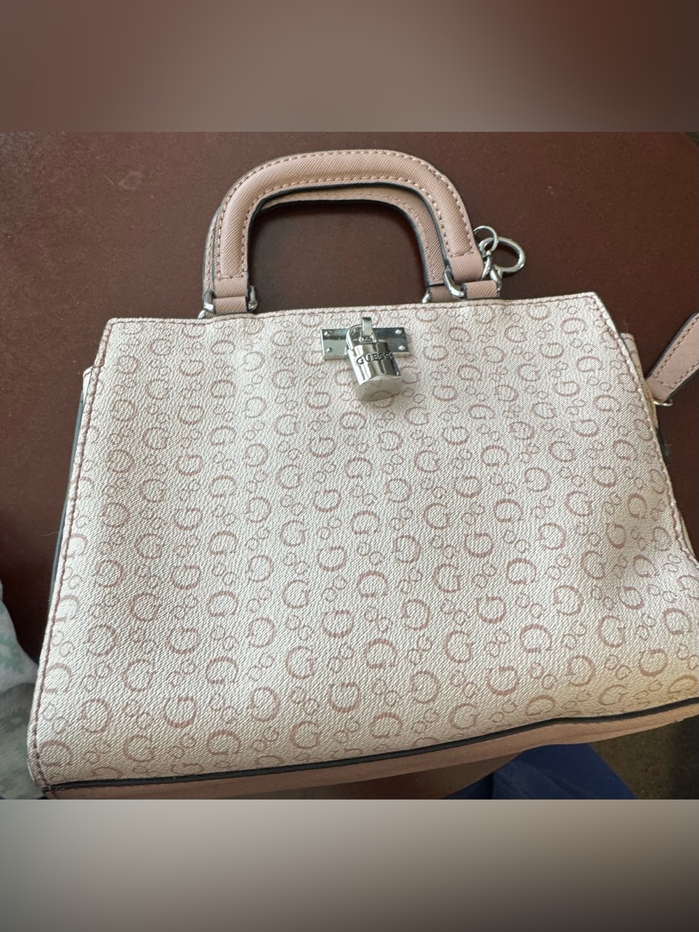 Guess Blush Logo-Print Top Handle and crossbody handbag